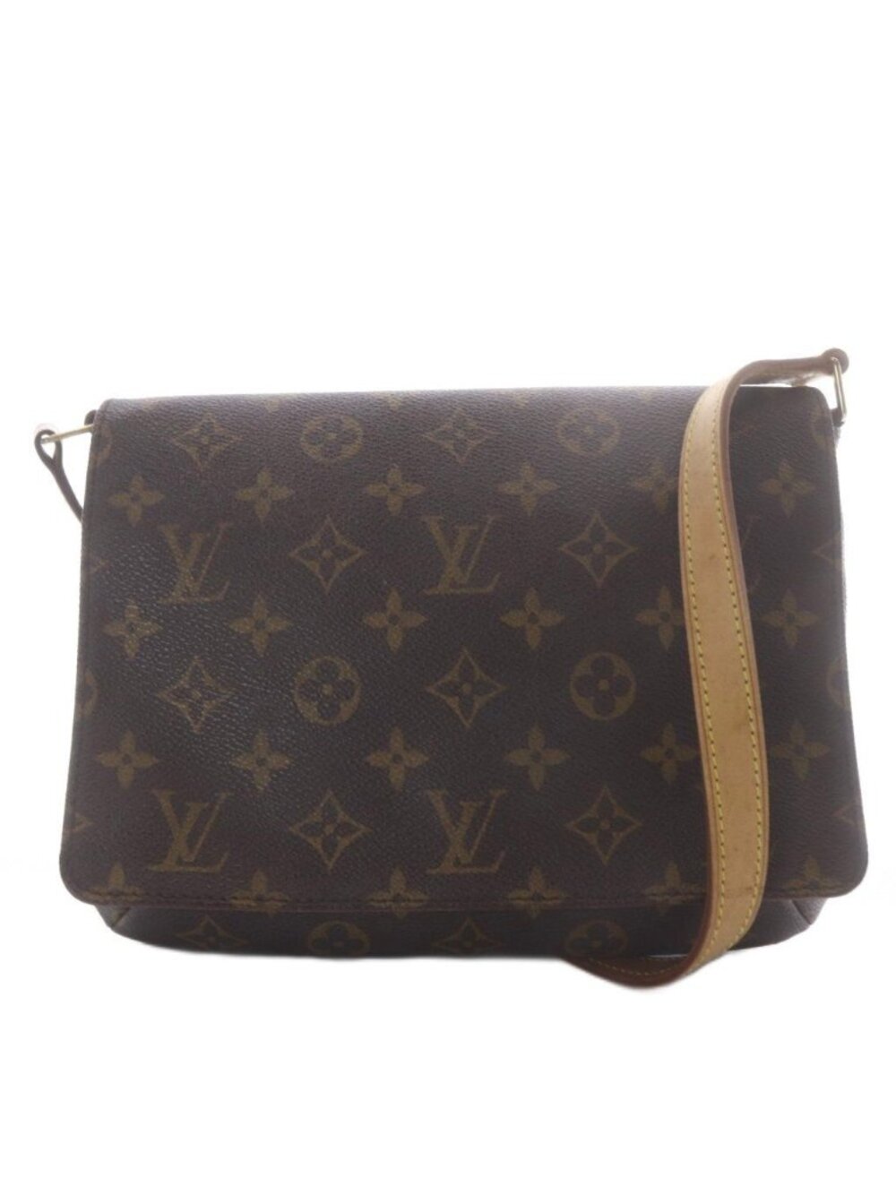 Louis Vuitton Monogram Musette Tango Short Strap Shoulder Bag Brown